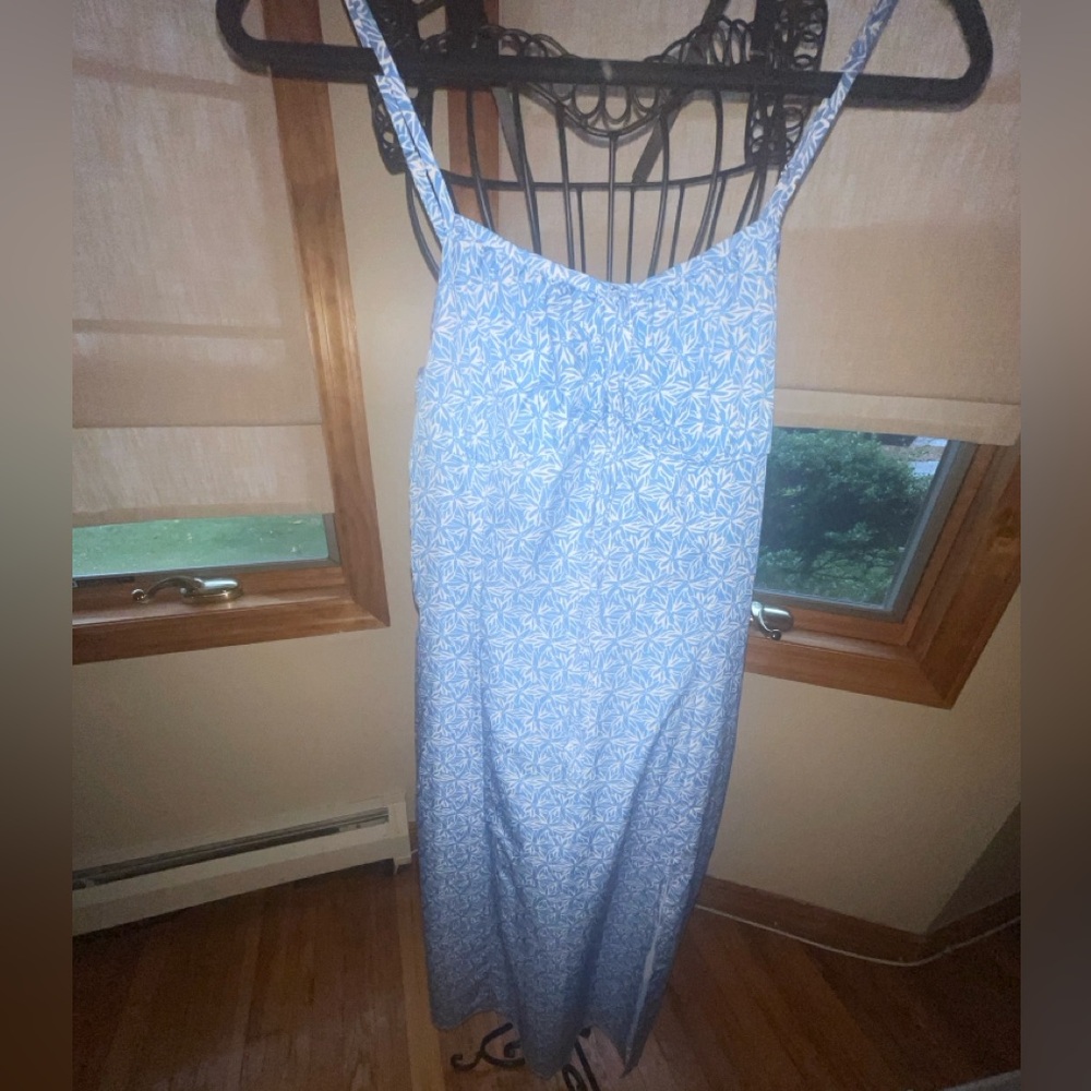 NWOT never used SHEIN Sky Blue Leaf Print dress